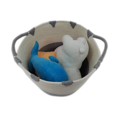 China Supplier Casual Price Decorative Cotton Rope Baskets Laundry Storage Basket for sale