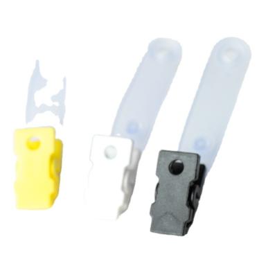China Office Stationery Plastic Color Crocodile Badge Clips For ID Card Badge Holders Clip for sale