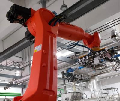 China Las agarradoras mecánicas en los sistemas de apilamiento de paletas de robots en venta