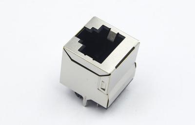 China Cat5e Tab Up RJ45 Single Port / Rj45 Network Jack 10 Pins Contacts with Shield TM52D011EXX41 for sale
