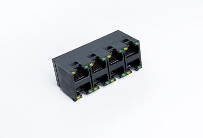 Cina Colore doppio Unshielded 2X4 del nero del connettore RJ45 per il commutatore di rete TM5JC824SX111 in vendita