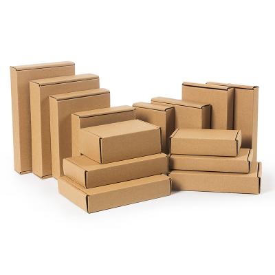 China Recycled Materials IN Stock Contract Box Recycled Corrugated Brown Kraft Paper Mailer Mailer Box for sale