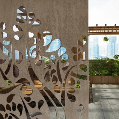 China Modern minimalist creative easily assembled corten steel decorative screen partition for sale