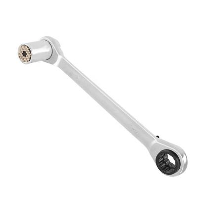 China Repair Multifunctional Universal Socket Handle Chrome Vanadium Quick Release Ratchet Wrench for sale