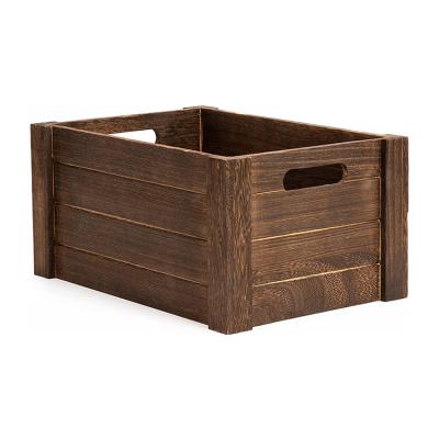 China Wholesale Wooden Boxes Gift Apple Decor Europe Wooden Crate Wooden Crates for sale