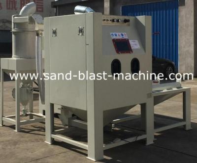 China Critical Cleaning/Residue Free High Pressure Sandblasting Cabinet with Trolley and Turntable, Sand Blast Machining Machinery for sale