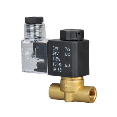 China Pequeña válvula electromagnética bidireccional de cobre de XTF, válvula electromagnética de cobre amarillo recta de DC12V/de DC24V en venta