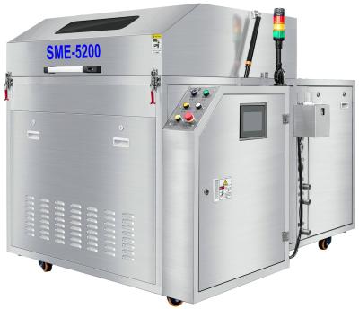 China double-Station Rotation Spray Clean Machine liquid spray wash, water rinse and hot air dry machine for sale