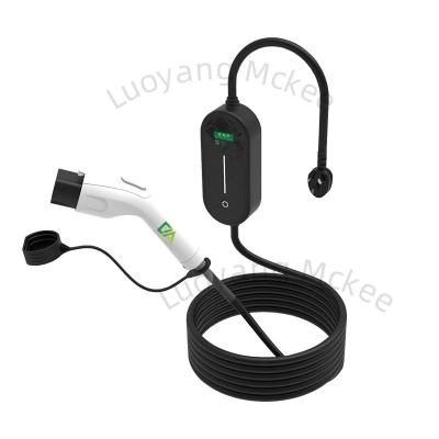 China EV draagbare elektrische laadmachine Type 2 laadkabel 16A 5M 3.68kw elektrische laadkabel instelbare elektrische laadmachine met scherm Te koop