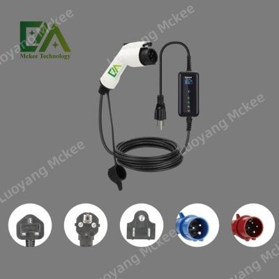 China Portable 7kw/11kw Ac Fast Charging Station Type 1 Type 2 Ac Ev Charger Mobile Electric Vehicle Charging Pile for sale