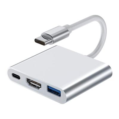 China FOR Laptop Expend Ports 4K 30hz Hd-MI Ub3.0 3 In 1 Adapter PD Type C Hub 3 In 1 Multiport Adapter Usb CC Otg To Usb 3 Adapter .0 for sale