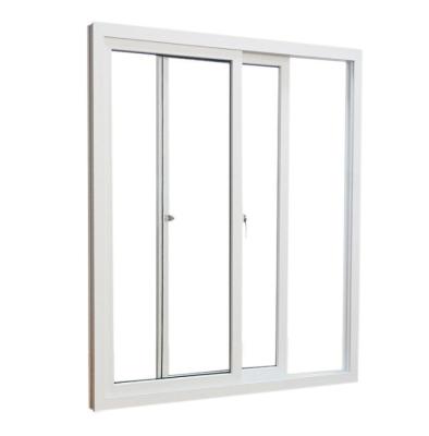 China Aluminum Magnetic Screen Factory Directly Sell Cheap Price Double Glazed White Aluminum Sliding Window for sale