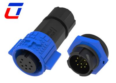Chine Signal 5A Fermeture rapide Connecteur circulaire imperméable à l'eau 8 broches M19 Pour LED à vendre