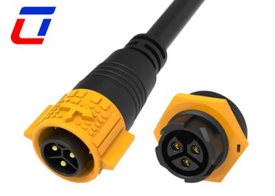 China Conector de cabo à prova d'água de núcleo 3 do tipo Push Lock 20A M19 macho fêmea 3 pin à venda