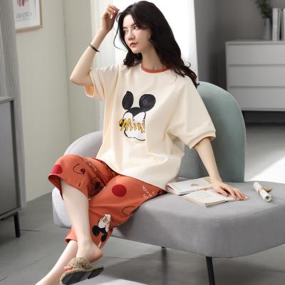 China Cotton Ropa De Dormir De La Women's Korean Vogue Homewear Sleep Wear Pajamas Sleepwear QUICK DRY Mujer Daster Indonesia Baju Tidur Katun for sale