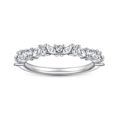 China CLASSIC Hot Selling Micro Set Zircon Rings 925 Sterling Silver Full Circle Engagement Ladies Ring for sale