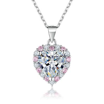 China European and American Style Luxury Necklace European and American Style Luxury S925 Sterling Silver Women's Heart Love Necklace for sale