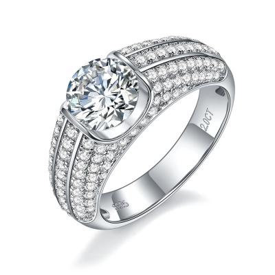 China CLASSIC Fashion Zircon Geometric silver rings men 925 sterling Engagement Jewelry for sale