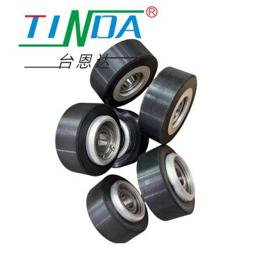 China Customized Rubber Roller Wheel The Ultimate Solution for Heavy Duty Forklift Truck Logistics for sale