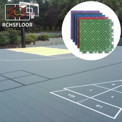 China Schlupfffestes Polypropylen-Kreislaufmatten für Basketballplatz im Freien zu verkaufen