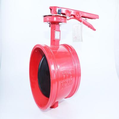 China General Good Quality Ductile Iron Butterfly Valve Flanged Grooved Control Valve For Water Fire Fighting Quarter Turn Valve for sale
