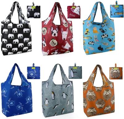 China Eco-Friendly Reusable Foldable Cute 50LBS Grocery Bags Washable Bulk Waterproof Machine Grocery Bags Large Eco Friendly With Pocket for sale