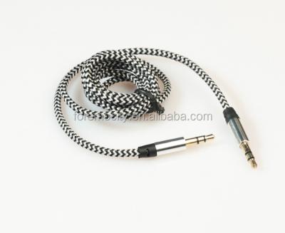 China High Quality Round 1m Color Metal Phone Jack For Jacking Male Aux. audio cable usb to male 3.5mm aux cable. jack for sale