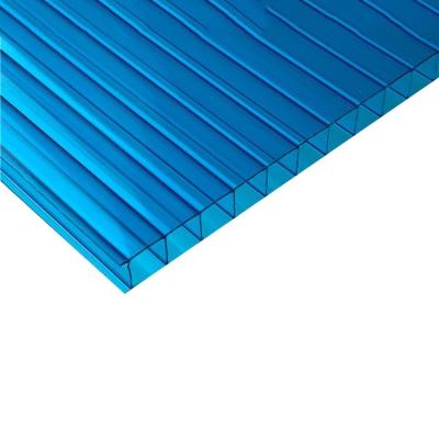 China Uv Resistance Colorful Twin Wall Hollow Sheet Price Green House Polycarbonate Sheet for sale