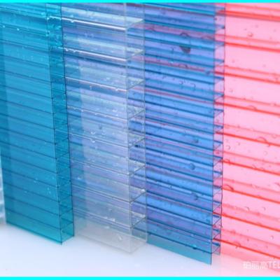 China Fire Retardant 10mm Polycarbonate Vegetable Greenhouse Roofing Hollow Sheet for sale