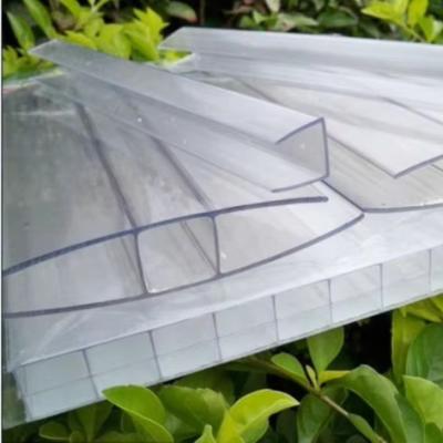 China 4mm 6mm 8mm 10mm 16mm 18mm Polycarbonate H Profile And U Profile for sale