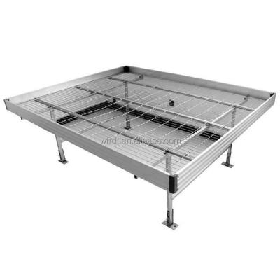 China Vegetable Fruits Flowers agricultural greenhouse dwc hydroponics system rolling benches grow table seedlings bed rock trays for sale