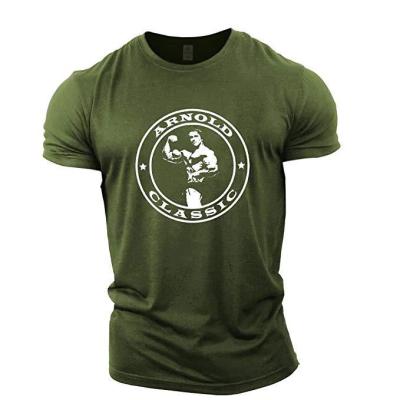 China Aldult Fitness Sports Tee Shirt Printed Short-Sleeved Round Neck for sale
