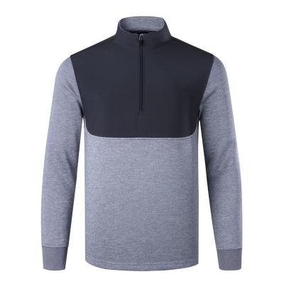China Fleece Half Zipper Pullover Sweatshirt With Screen Printing Logo Long Sleeve Wicking Pullover for sale
