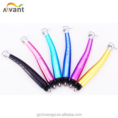 China Dental Supply Colorful High Speed Handpiece With Fiber Optic LED Light CQ-H6 for sale