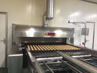 China Continuous Multi Layer Cooling Suction Depanner Cupcake Production Line for sale