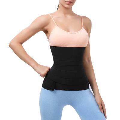 China Adjustable Good Quality Women Lose Weight Body Shaper High Compression Slimming Trainer Tummy Wrap Belt Waist Bandage for sale