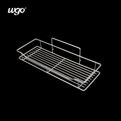 China Washable Bathroom Shower Storage Caddy Stainless Steel WGO Adhesive Clear Set for sale