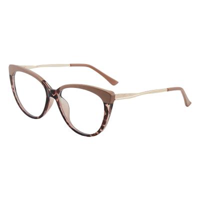 China For Reading Glasses Fashion Retro TR90+ Metal Cat Eye Frame Anti Radiation Glass Anti Blue Light Glasses Cat Eye Blue Light Blocking Glasses for sale