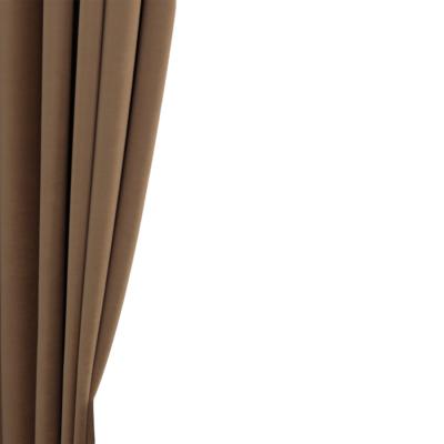 China Wholesale Water Resistant Velvet Blackout Fabric Curtain Dark Beige for sale