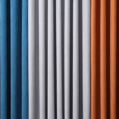 China Sound Blackout Proof Single Chenille Blackout Curtain Chenille Microfiber Fabric For Living Room for sale