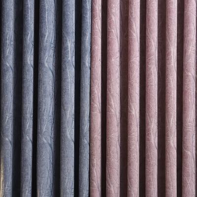 China Sound Blackout Proof Single Chenille Blackout Curtain Chenille Microfiber Fabric For Living Room for sale