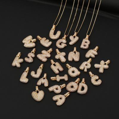 China Hiphop New Hip Hop Letter Pendant Jewelry English Letter Zircon Necklace Female for sale