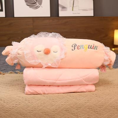China Plush Double Faced Candy Material Soft Baby Comforter Plush Penguins Penguin Plush Blanket for sale