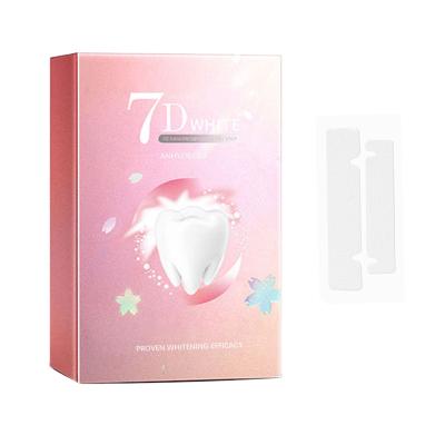 China For Home Use Sakura taste Teeth Whitening 6%hp Peroxide Free Dry Strips Or Teeth Whitening Gel Wet Strips for sale