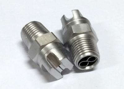 China high pressure heat treatment stainless steel flat fan vee jet water spray nozzle for sale