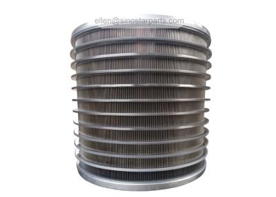 China paper mill pressure screen drum type stainless steel coarse screen basket for sale