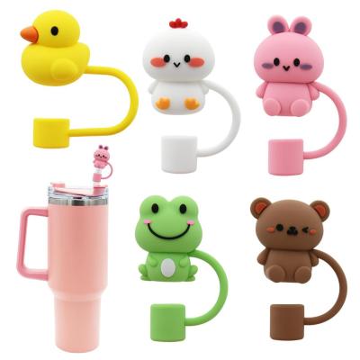 China Straw Cover Cap voor Stanley Cup Silicone Straw Topper Compatibel met 30&40 Oz Tumbler 10mm 0.4in Silicone Straw Covers Te koop
