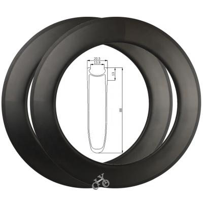 China Road Bikes Carbon 88mm Fixie Width 700c 20.5mm Width V Brake Anvil Speed Bike Wheel Fixed Rim for sale