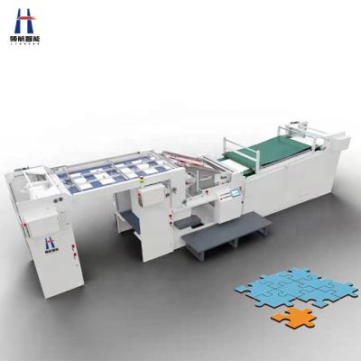 China LINHANG LH-1210 Box Packaging Production Line Fully Automatic High Speed Cardboard Laminating Machine For Boxes Labels Picture Puzzles for sale