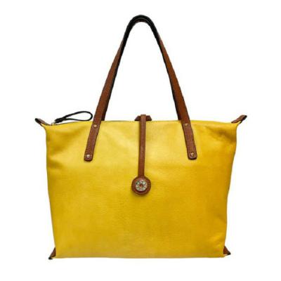 China Fashionable Design Lady Genuine Leather Handbags Full Leather Handbags For Women Luxury Shoulder Handbags for sale